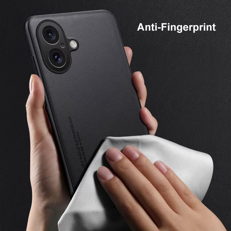Stoßfeste Aveuri iPhone 17 Handyhülle aus luxuriösem PU-Leder und TPU-Silikon in Orange - Bild 3