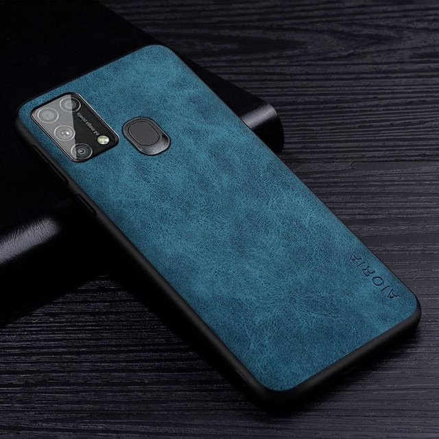 Aioria Premium PU-Leder-Telefonhülle für Samsung Galaxy A31 A41 A21S A11 M11 M31 M31S M51 in Dunkelblau - Bild 1