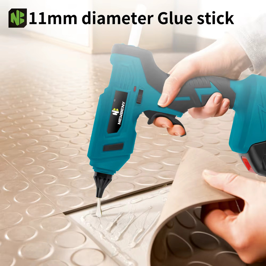 NEWBENY Kabellose elektrische Heißklebepistole in Blau für Makita-Akkus mit 11 mm Klebestiften für DIY-Reparaturen und Haushalt - Bild 4