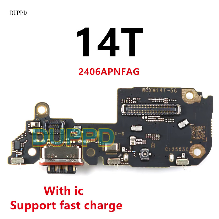 Xiaomi 14T Pro USB-C Ladeflexkabel mit Mikrofon-Dock Connector in Schwarz - Bild 2
