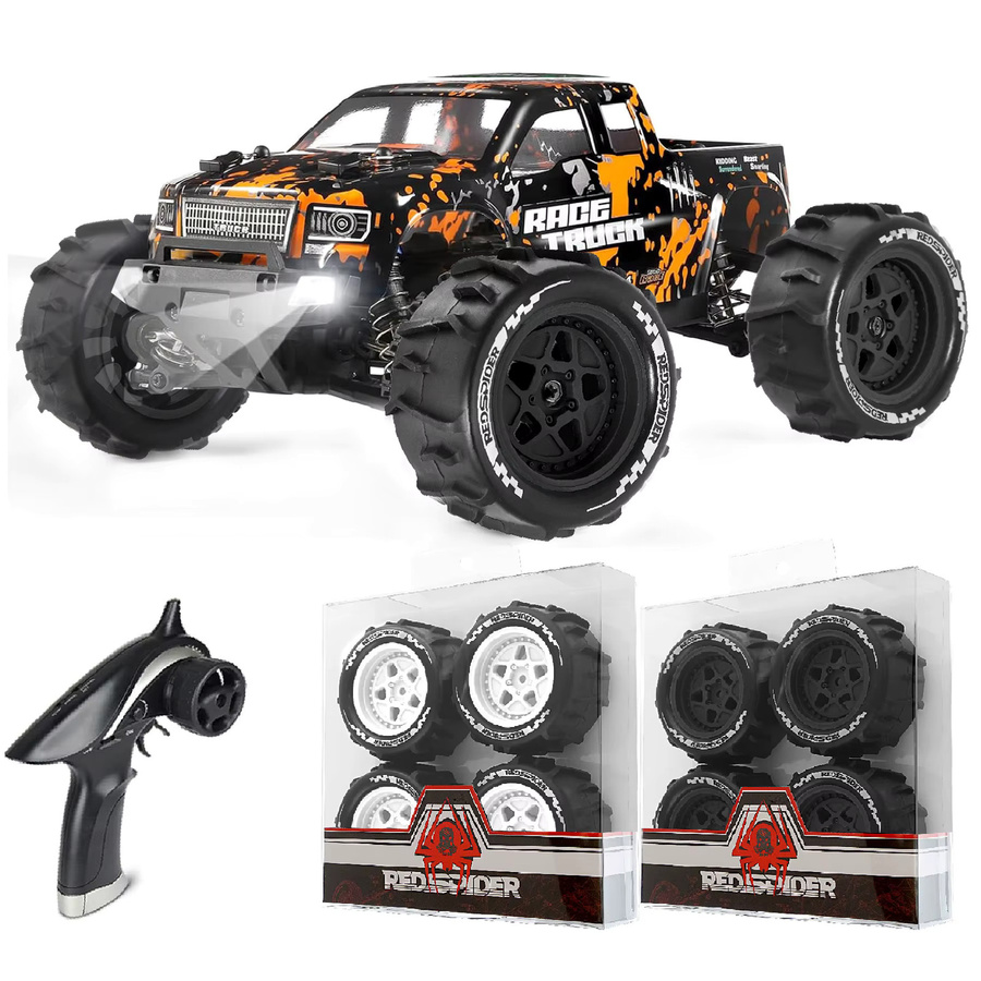 RED SPIDER Schnee- und Sandschlamm-Offroad-Reifen, Rad, 1:18, Schwarz - Bild 5