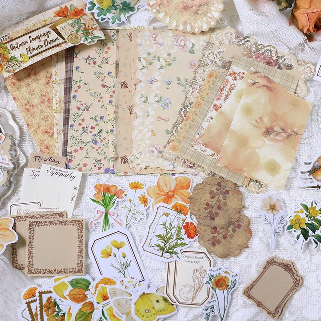 100 Stück Selbstklebende Vintage Scrapbooking Aufkleber von Rui Di in Multicolour für DIY Bastel Dekoration und Journal Verzierungen - Bild 1