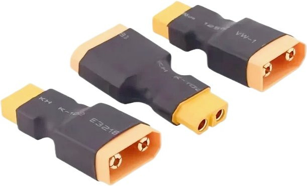 EVANOVM XT60 zu XT30 Adapter Set für Lithium-Batterien, männlich zu weiblich und weiblich zu weiblich, Gelb - Bild 1