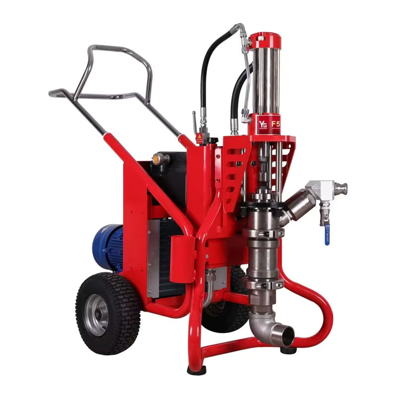 YG F50 Elektrisches Gipssprühgerät in Rot, Hydraulische Mörsensprühmaschine mit 380 V Motorpumpe für Bau und Heimgebrauch - Bild 2