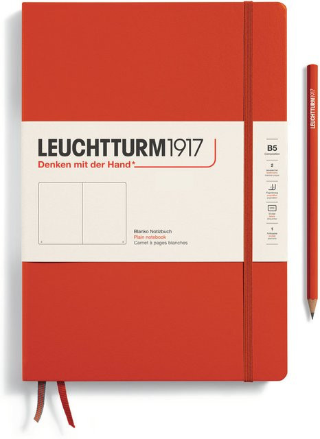 LEUCHTTURM1917 Composition Notizbuch blanko Hardcover B5 Fox Red - Bild 1