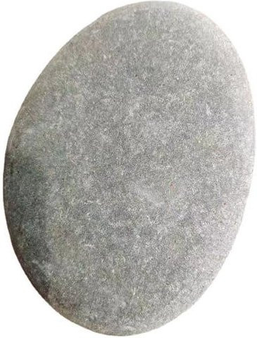 Flache graue Natursteine in ovaler Form für Kunstmalerei und DIY-Bastelprojekte sowie Gartendekoration - Bild 1