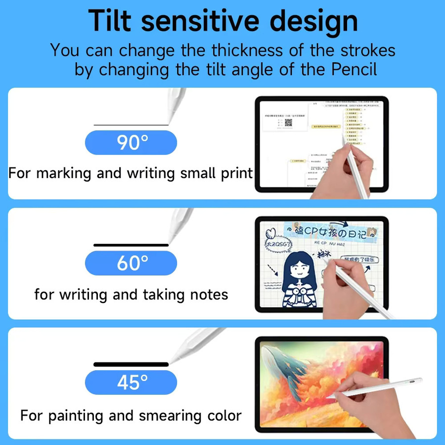 Stylus für Apple iPad mit Palm Rejection und Power Display für iPad Pro, Air und Mini - Bild 5