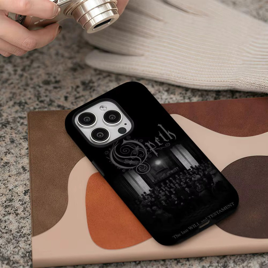 Band O-Opeth Handyhülle für Apple iPhone 17 16 15 14 13 12 Pro Max Plus in Schwarz mit glänzender HD-Doppelschicht-Flüssighartschale - Bild 4