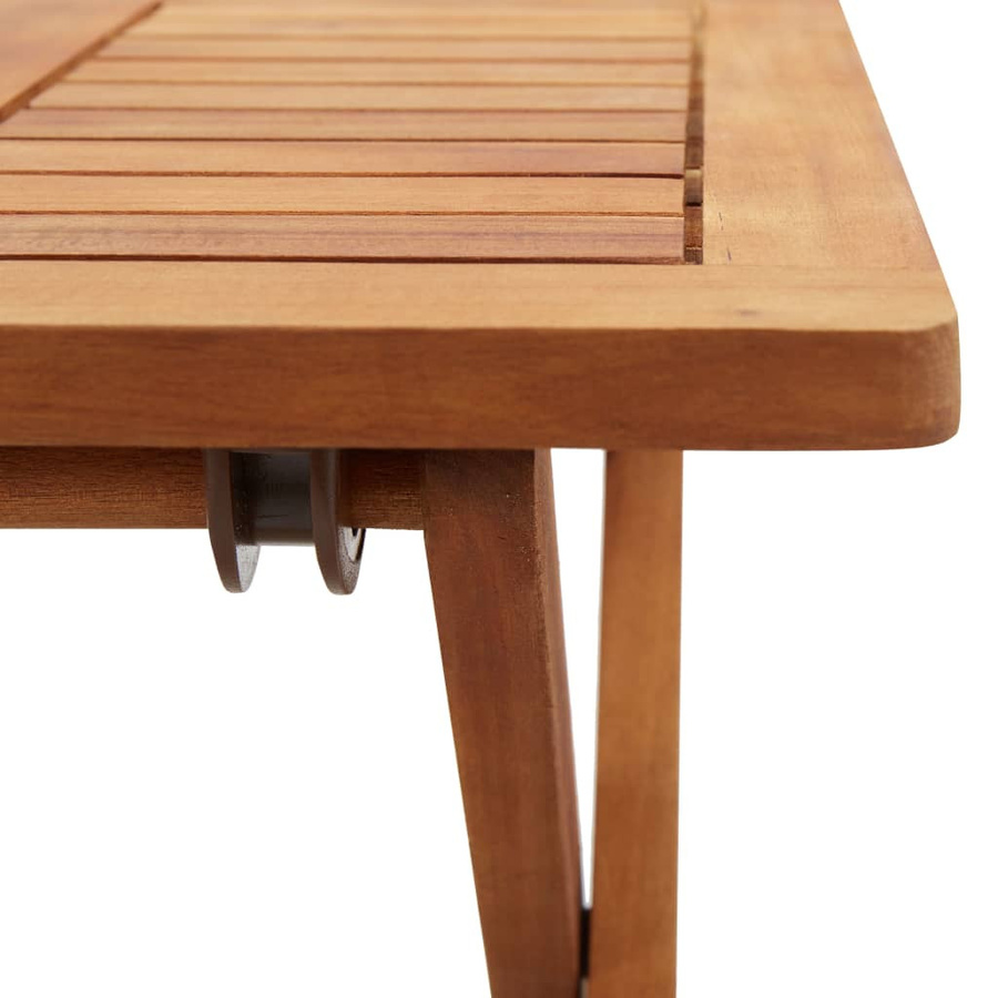vidaXL Klappbarer Garten-Couchtisch aus Akazienholz in Braun, B/T/H: 40 x 40 x 40 cm - Bild 2