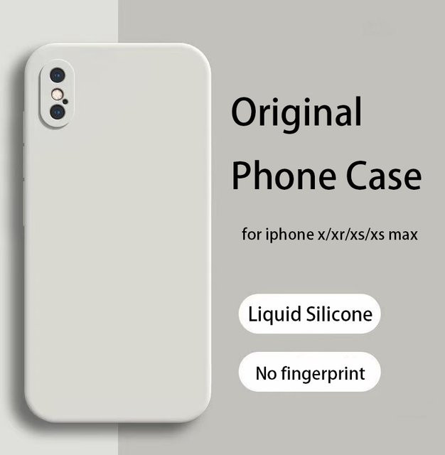 Quadratische Silikonhülle für Apple iPhone X, Xs, Max und XR in Grün oder Weiß - Bild 1