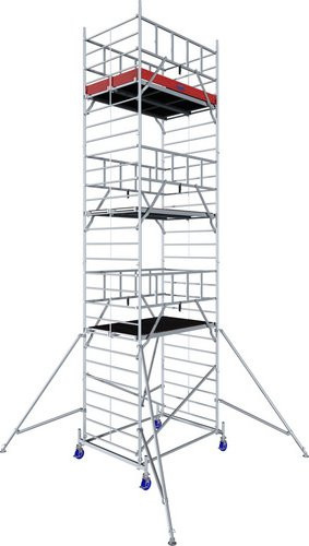Krause ProTec XXL Alu-Fahrgerüst Silber, Arbeitshöhe: 8,3 m, B/T/H: 140 x 200 x 830 cm - Bild 1