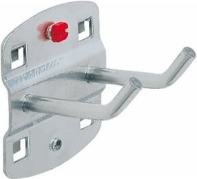 Rocholz Doppel-Werkzeughalter aus Aluminium in Silber mit schrägem Hakenende - Bild 1