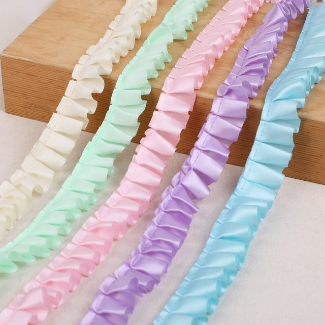 ZQCXLD Buntes Satinband aus Seide und Tüll für DIY Handwerk, Blumenverpackung und Dekoration, Breite: 2,5 cm - Bild 1