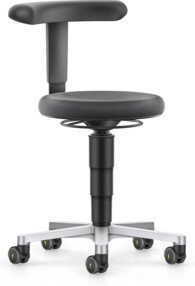 bimos ESD Hocker Supertec mit Rollen und Flex-Stütze in Schwarz - Bild 1
