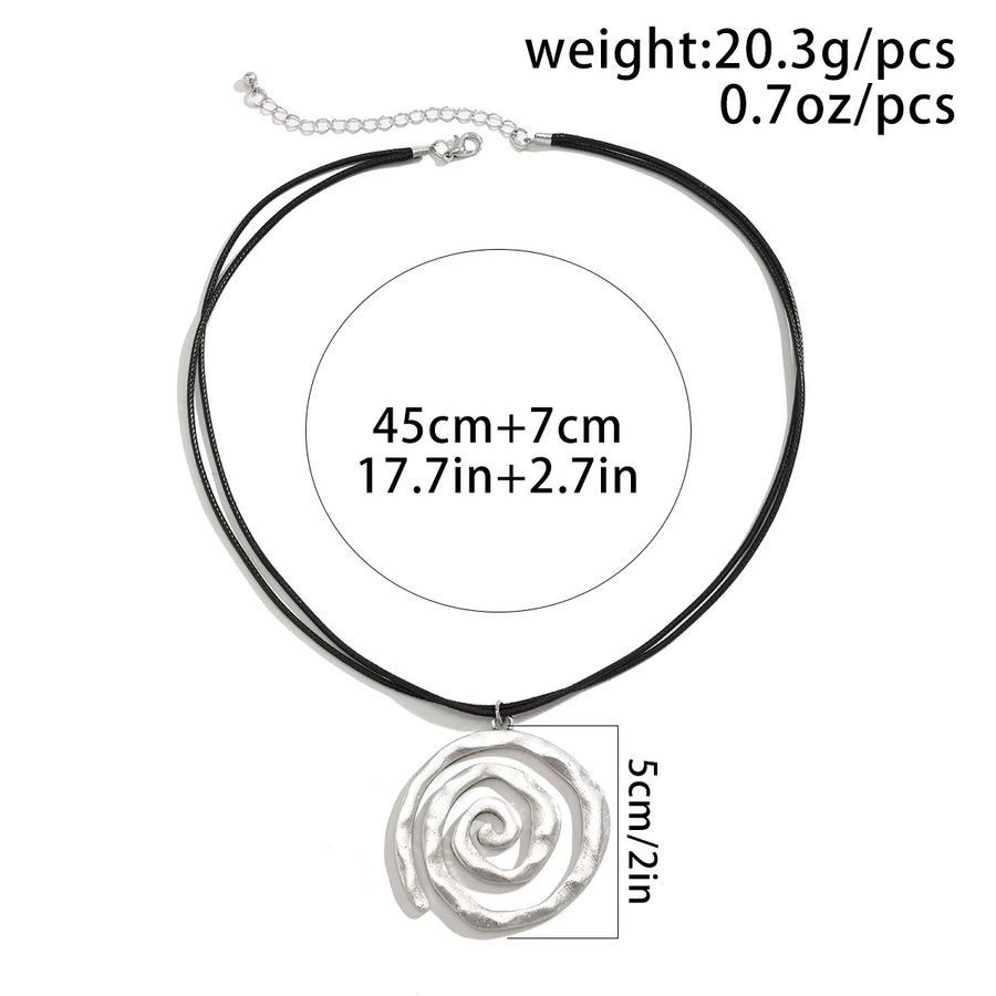 IngeSight.Z Halskette, Metall, Spirale Anhänger, Schwarz, Damen, Punk - Bild 3