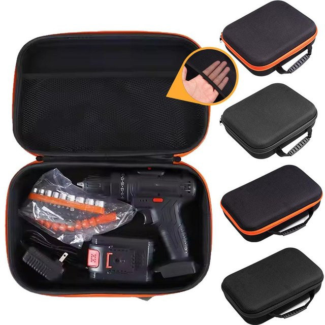 Multifunktionale Oxford Aufbewahrungstasche als stoßfeste Elektriker-Bohrtasche und Organizer in Orange und Schwarz - Bild 1