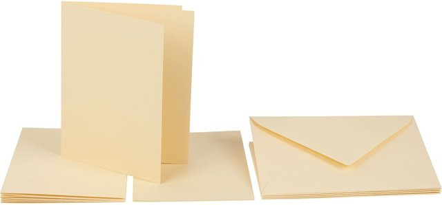 Folia Doppelkarten mit Umschlägen und Einlegeblättern in Strohgelb - Bild 1