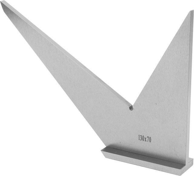 Winkelmesser Set Fishine aus Kohlenstoffstahl mit Sockel DIN 8752 in Weiß und Silber für Maschinenschlosser und Ingenieure - Bild 1