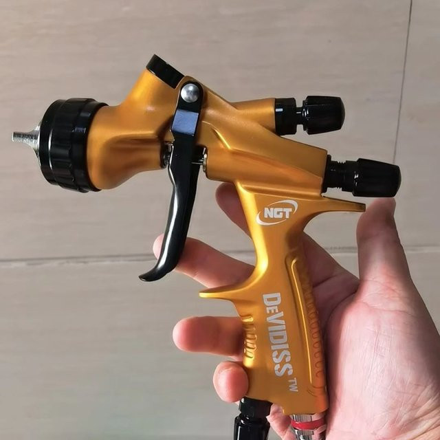 DEVIDISS HVLP NGT Pro TE20 Lite Spritzpistolen-Set in Gold mit 1,3mm Düse für Autolackierungen - Bild 1