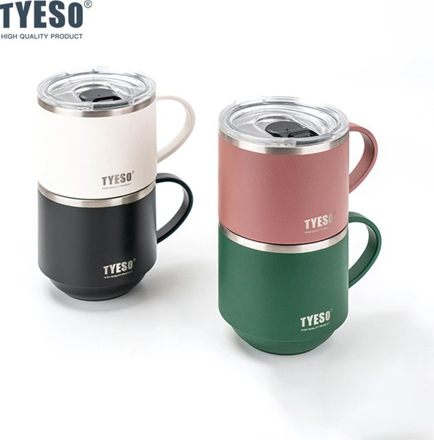TYESO Becher aus Edelstahl, vakuumisoliert, weiß, 330 ml - Bild 1