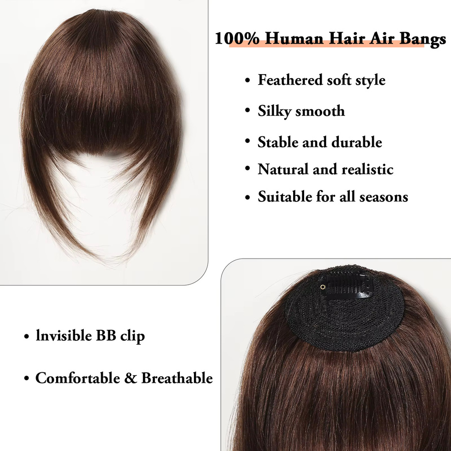 HAIRCUBE Pony Haarteil, 11,4 cm, dunkelbraun, glatt, Damen - Bild 2