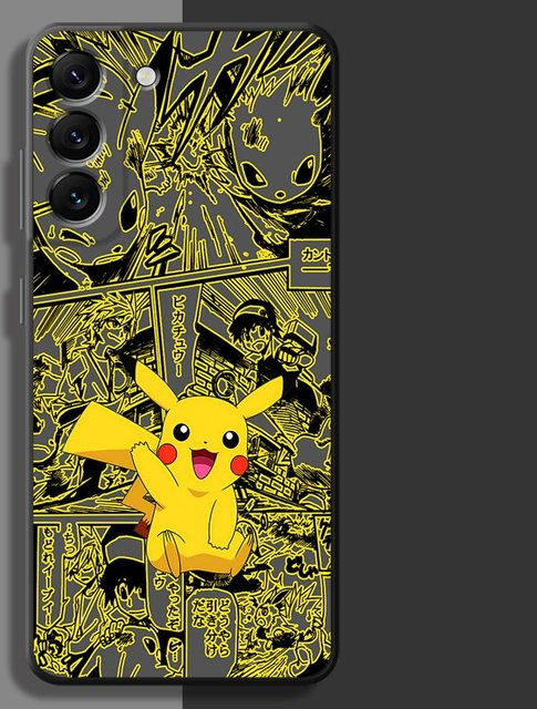 P-Pokemons Gengar Handyhülle für Samsung Galaxy A21s A22 A23 A25 A33 A34 A52s A53 A54 A55 A71 A26 A36 A56 Cover in Gelb - Bild 1