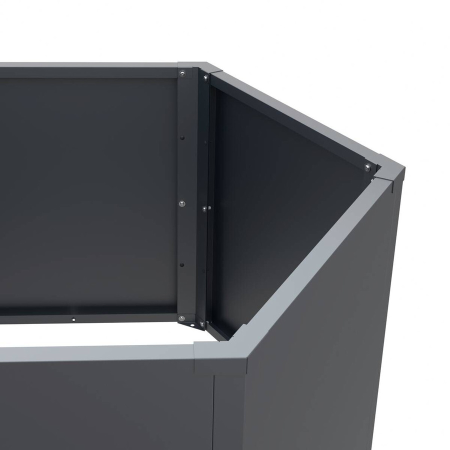 Westmann Metall-Hochbeet Varia 2er-Set Anthrazit pulverbeschichtet B/H/L: 100 x 77 x 200 cm - Bild 3
