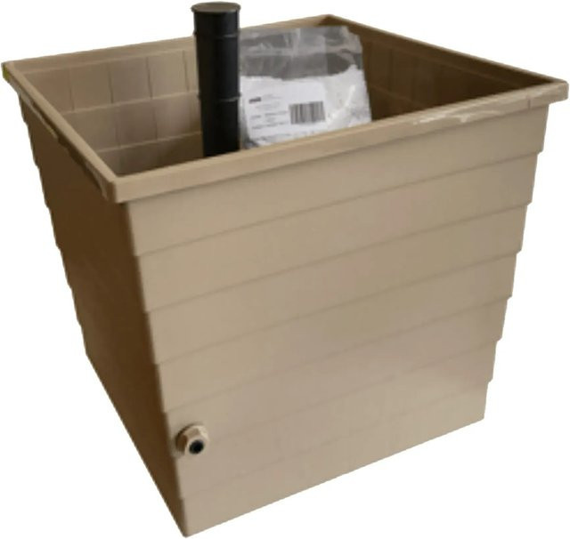 WaterUps Pflanzkübel mit Bewässerungssystem in Braun, B/T/H: 48 x 48 x 43 cm - Bild 2