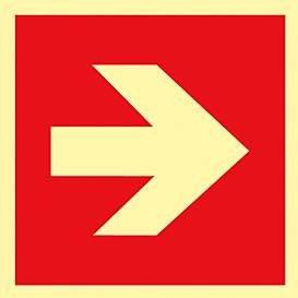 Richtungspfeil Schild aus Folie in Rot, Breite: 20,0 cm - Bild 1