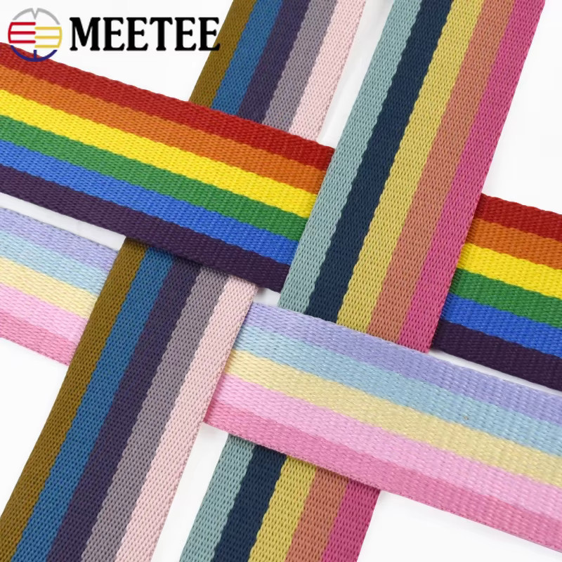 Meetee Regenbogen-Gurtband Dekorband in Multicolour für Kleidung, Haustierhalsbänder und Nähzubehör - Bild 4