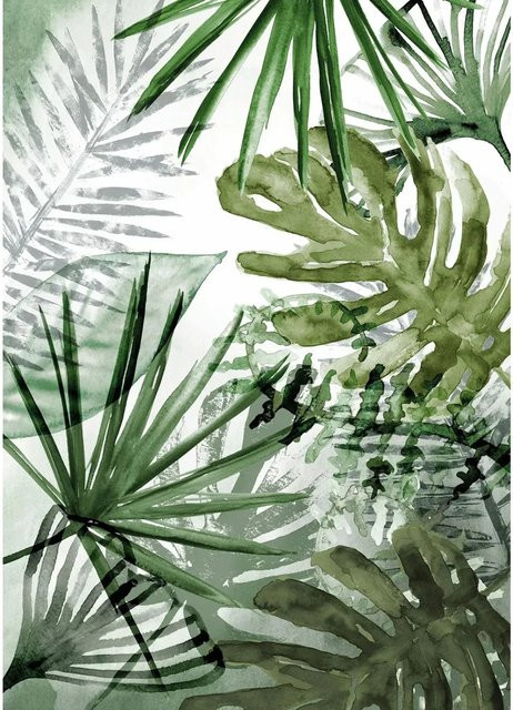 Art for the Home Fototapete Pure nature Monstera in Grün und Weiß, Vlies, B: 280 cm, H: 200 cm - Bild 1