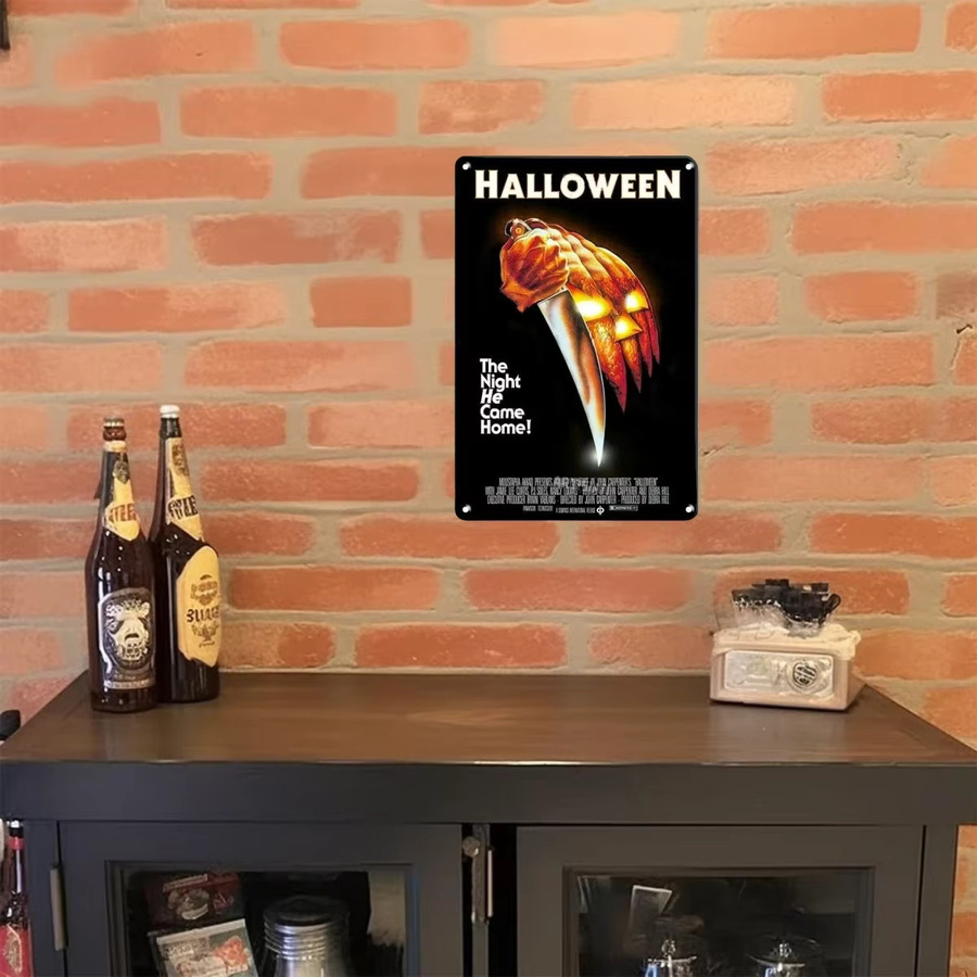 Retro Horrorfilm Metallschild HELLOYOUNG Wanddekoration für Garage und Bar - Bild 2