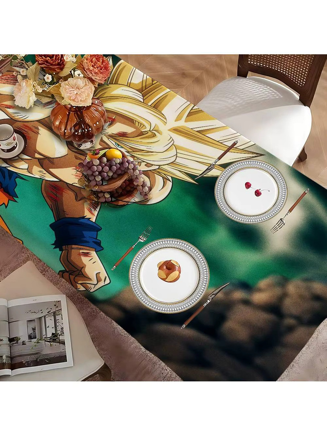 Wasserdichte und staubdichte Tischdecke mit Japanischem Manga Dragon Ball Design aus Polyester für dein Wohnzimmer - Bild 7