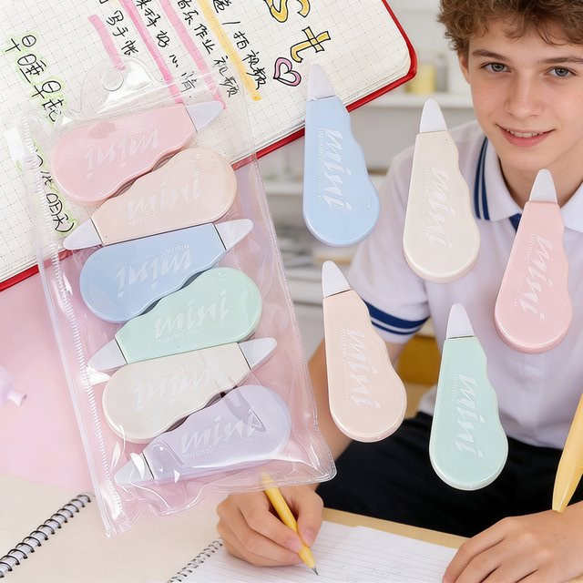 6er Set Korrekturband transparent in Mehrfarben für Schule und Büro - Bild 1