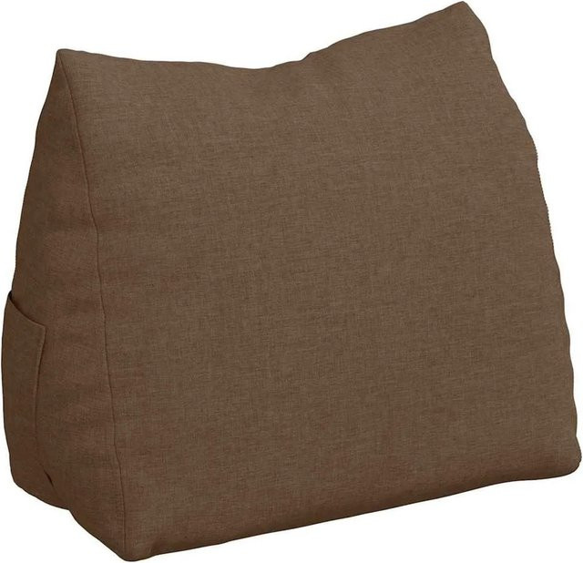 vidaXL Keilkissen Rückenkissen Braun aus Polyester mit abnehmbarem Bezug B/T/H: 45 x 20 x 35 cm - Bild 1