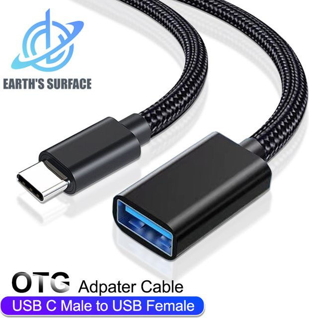 OUIO OTG USB-C auf USB-A Adapter in Schwarz für Xiaomi, Huawei und MacBook Air - Bild 1