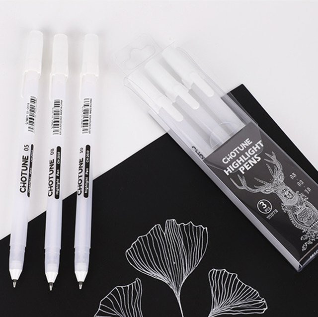 Gelly Roll Gelstifte mit weißer Tinte im 3er-Pack für Journaling und Kunst - Bild 1