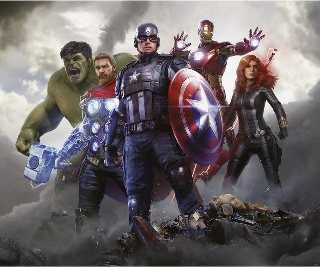 Komar Vlies Fototapete Marvel Avengers Working Together Bunt - Bild 1