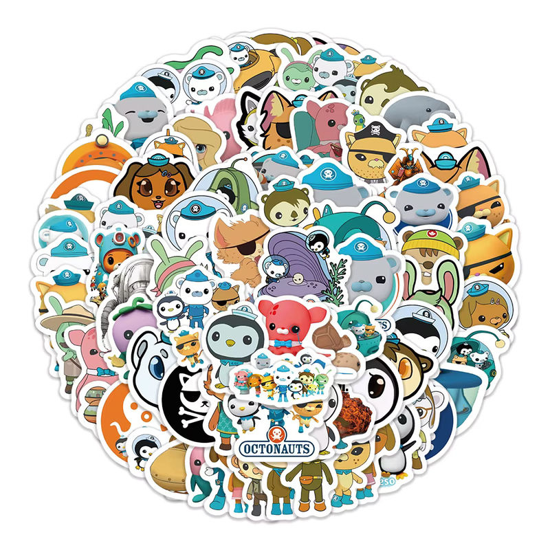 FANLU Die Octonauts Aufkleber Set mit Barnacles und Shellington, wasserfeste Cartoon Doodle Sticker für Kinder, mehrfarbig - Bild 2