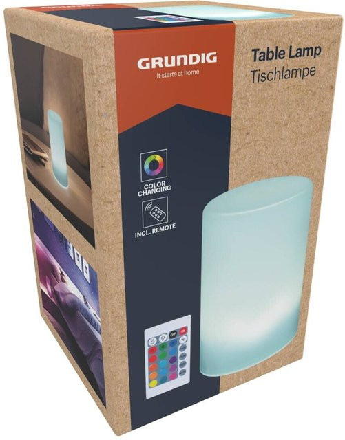 Grundig LED-Nachttischleuchte weiß B/H/T: 10,2 x 10,2 x 14,6 cm - Bild 1