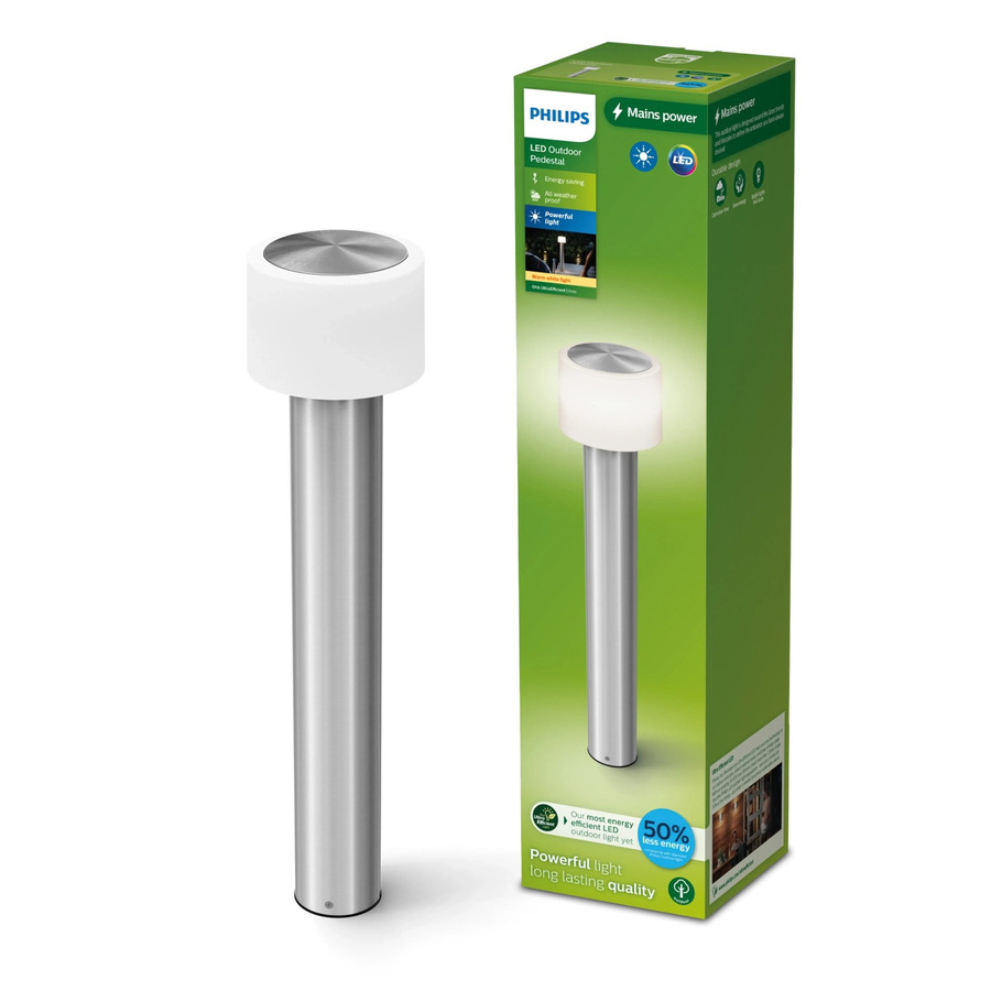 Philips Otis LED-Außenstandleuchte aus Edelstahl in Silber - Bild 2