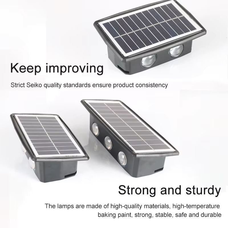 Superhelle LED Solar-Wandleuchte für Garten und Außenbereich mit Bewegungsmelder und Dämmerungssensor, Warmweiß - Bild 3