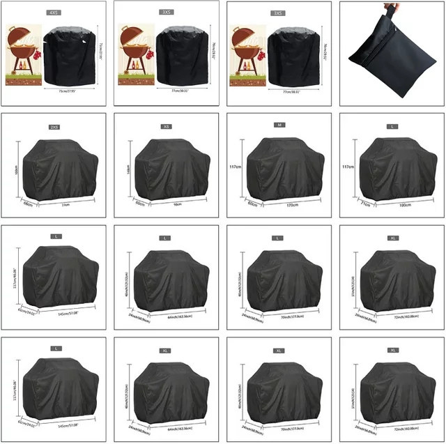 Wasserdichte Weber Grillabdeckung in Schwarz für runde Hochleistungs-Charbroil-Grills zum Schutz vor Staub und Regen - Bild 1