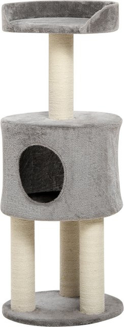 PawHut Kratzbaum mit Sisal-Kratzflächen, Höhle und Beobachtungsplattform, Grau, Höhe: 103 cm, Aosom - Bild 1