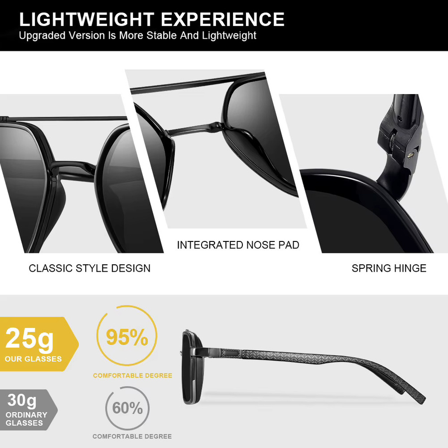 CRIXALIS Sonnenbrille Aviator, Metall, Vollrand, polarisiert, Unisex - Bild 2