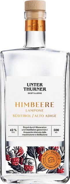 Unterthurner Himbeer-Spirituose, Italien, 42% Vol., 0,5 l - Bild 1