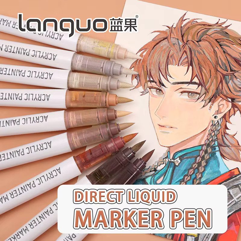 Languo Acryl Marker Set M720 mit 9 Pinseln in Multicolour für DIY Kunst und Graffiti - Bild 2