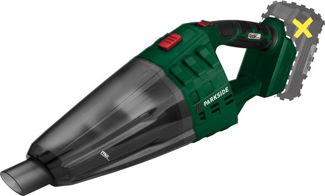 PARKSIDE 20 V Akku-Handstaubsauger PHSSA 20-Li D2, beutellos mit waschbarem Filter und Verlängerungspad, transparent-grün - Bild 1