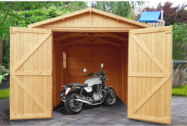 TIMBELA Holzgarage M105 mit Fenster und ohne Boden, 6 m² - Bild 1