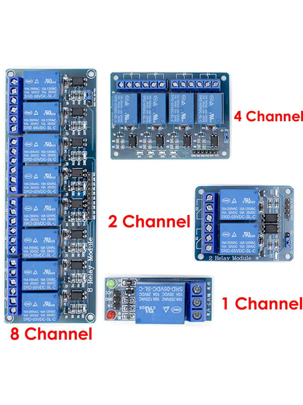 DIYUSER 5V Relaismodul mit Optokoppler in Blau mit 1, 2, 4 oder 8 Kanälen - Bild 3
